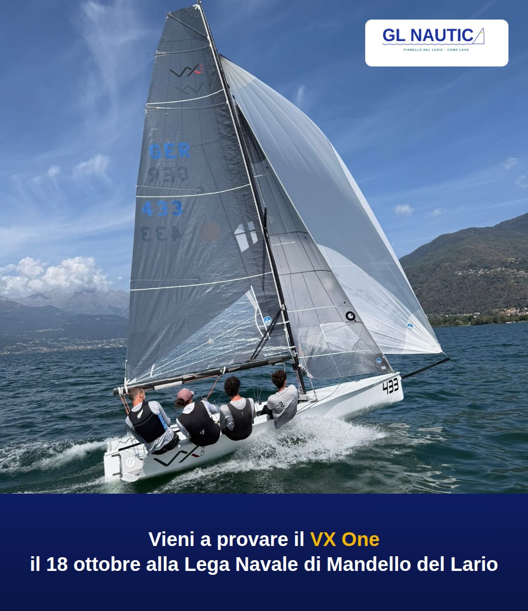Vieni a provare il VX One il 18 ottobre alla Lega Navale di Mandello del Lario